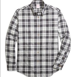 Brooks Bros ❄️Madison Flannel Heathered Plaid | XL
